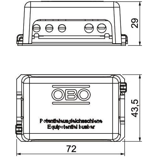 5015502 Obo 1809 BG Potentialausgleichsschiene für Kleinanl Produktbild Additional View 1 L