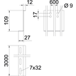 6062391 Obo TSG110Z BKRS FS Trennsteg Z Form, für BKS 110x2x3000 Stahl bandverz Produktbild Additional View 1 S