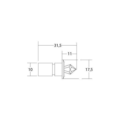 9731.03 Brumberg Austrittselement Kristall 11mm Produktbild Additional View 1 L