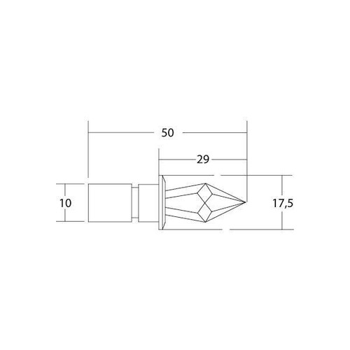 9733.03 Brumberg Austrittselement Kristall 29mm Produktbild Additional View 1 L