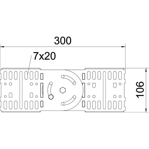 7082037 Obo RGV 110 FS Gelenkverbinder für Kabelrinne 110x300 Stahl bandverzin Produktbild Additional View 1 L