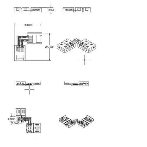 111963 Isoled Flexband Clip-Eck- Verbinder 2-polig 8mm Produktbild Additional View 1 L