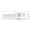 50013M20PABS Jacob PERFECT-KV-PA M 20/PG Anbauverschraubung mit Knickschutz Produktbild Additional View 1 S