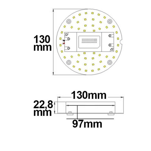 112412 Isoled Umrüstplatine 130mm, 9W mit Magnet nw Produktbild Additional View 1 L