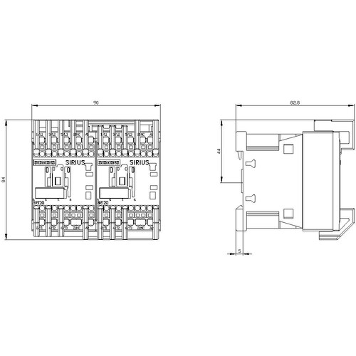 3RA2318-8XB30-2AB0 Siemens Wendekombination AC-3, 7,5kW/400V AC24V Produktbild Additional View 3 L