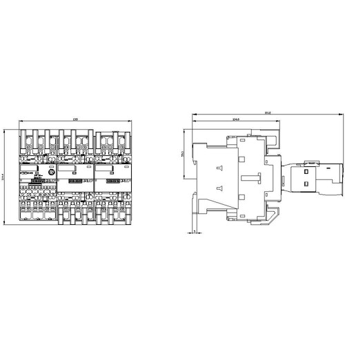 3RA2426-8XE32-2BB4 Siemens Stern- Dreieck-Kombination mit I/O-Link AC3, 2 Produktbild Additional View 3 L