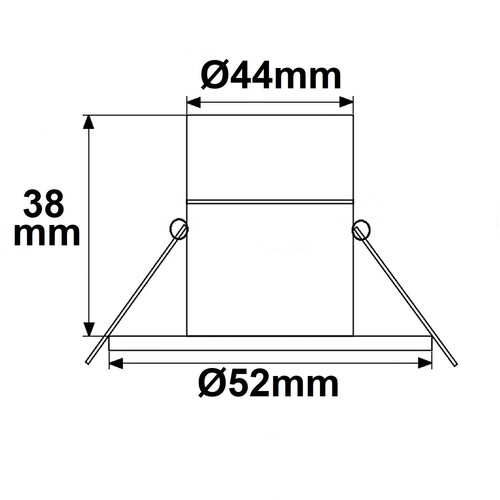 111994 Isoled LED Einbaustrahler 3W 45° Produktbild Additional View 2 L