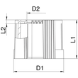 2047855 Obo 129 TB M32 Rohrendtülle, teilbar metrisch M32 Polyethylen Produktbild Additional View 1 S