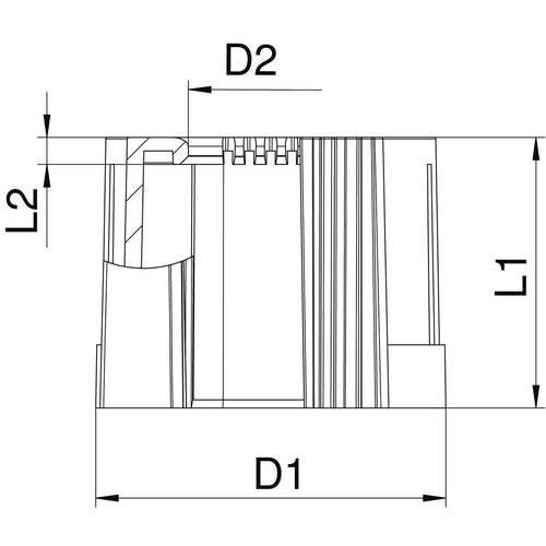 2047855 Obo 129 TB M32 Rohrendtülle, teilbar metrisch M32 Polyethylen Produktbild Additional View 1 L