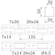 6075000 Obo LTS 50 FS Leuchtenträgerschiene  50x50x6000 Stahl Produktbild Additional View 1 S