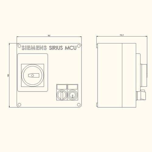 3RK4353-3FR58-0BA0 Siemens SIRIUS MCU Motorstarter Direktstarter 2 A Gehäuse  Produktbild Additional View 2 L