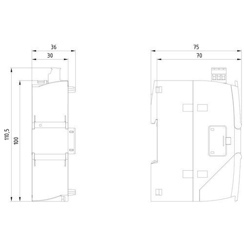 3RK7271-1AA30-0AA0 Siemens S7-1200, DCM 1271, Datenentkopplungsmodul für AS-I M Produktbild Additional View 3 L