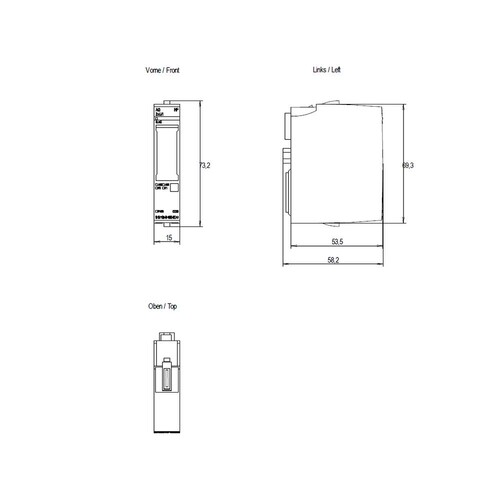 6ES7135-6HB00-0CA1 Siemens SIMATIC ET 200SP, analoges Ausgangsmodul Produktbild Additional View 2 L