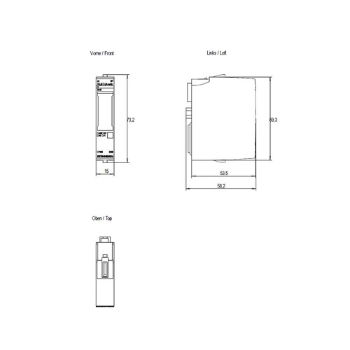 6ES7134-6HB00-0CA1 Siemens SIMATIC 200SP, analoges Eingangsmodul Produktbild Additional View 2 L