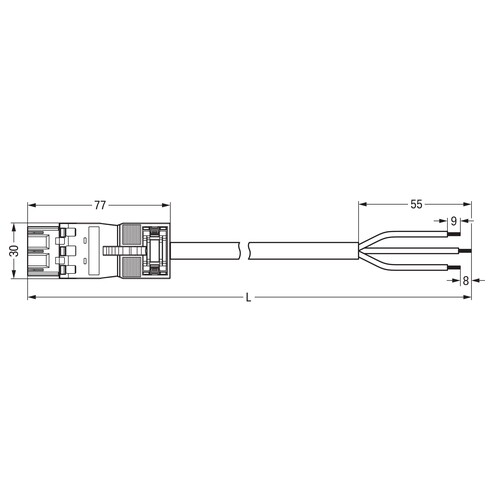 771-6993/207-501 Wago Anschlussleitung Produktbild Additional View 1 L