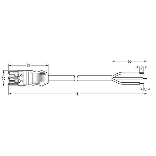 771-9993/106-201 Wago Anschlussleitung Produktbild Additional View 1 L