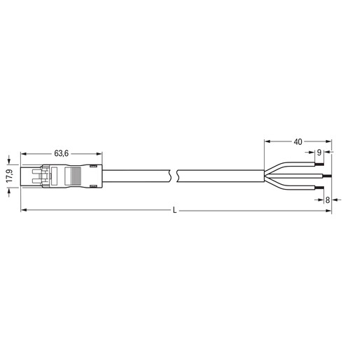 891-8993/216-301 Wago Anschlussleitung Produktbild Additional View 1 L