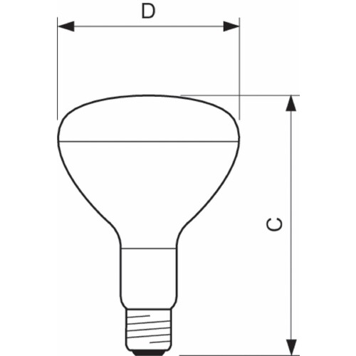 12659725 Philips Lampen R125 IR 375W E27 230 250V CL 1CT/10 Produktbild Additional View 2 L