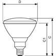 60053015 Philips Lampen PAR38 IR 175W E27 230V Red 1CT/12 Produktbild Additional View 2 S