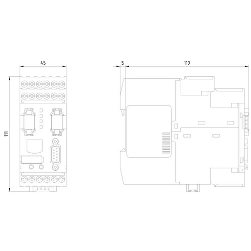 3RK3511-1BA10 Siemens MSS 3RK3, DP-INTERFACE Produktbild Additional View 2 L