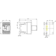 3RT2015-2QB41 Siemens Koppelschütz, AC- 3e, 7 A/3 kW/400V, 3-polig, DC 24V, 1S, Produktbild Additional View 3 S