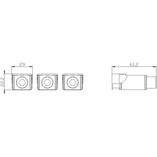3VA9263-0JB12 Siemens RUNDLEITERANSCHLUSSKLEMME 3 ST. Produktbild Additional View 1 L