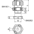 2024919 Obo V TEC TB25 11 15 Kabelverschraubung, teilbar mit Gegenmu Produktbild Additional View 1 S