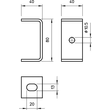 6356109 Obo DB FT Deckenbügel mit Seitenloch 10,5 mm 80x40 Stahl tauchfeu Produktbild Additional View 1 S