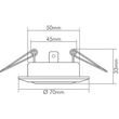 1750701000 Nobile Einbaustrahler GU4 C3840 max 35W DA55 AD70 ET43  Weiß Produktbild Additional View 3 S