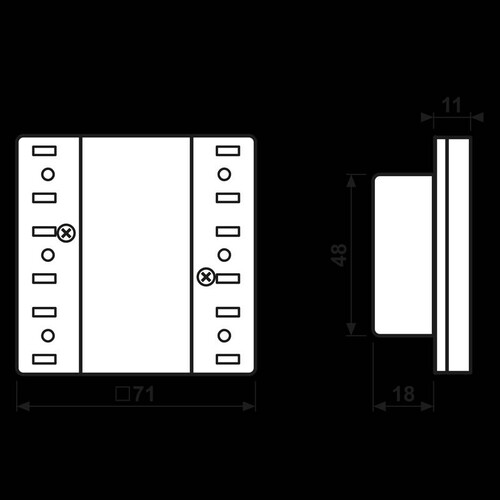 LS5091TSEM Jung Tastsensor-Erweiterungs modul Universal 1-fach Produktbild Additional View 1 L