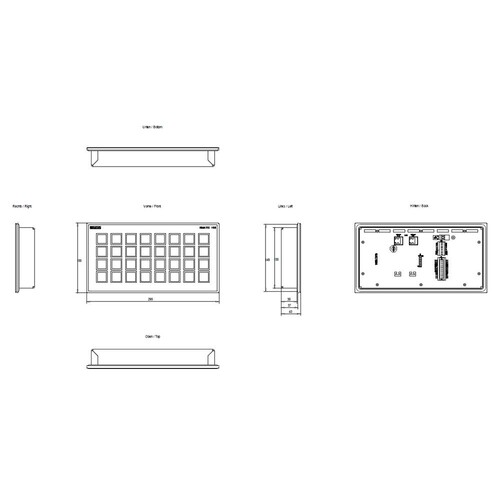 6AV3688-3EH47-0AX0 Siemens HMI KP32F PN, Key Panel, 32 Kurzhubtasten mit mehrfar Produktbild Additional View 2 L