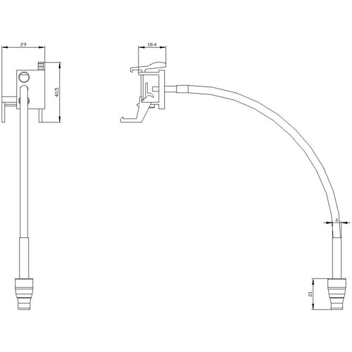 3RU2900-1C Siemens Drahtauslöser für Reset 0,6m für 3RU2 S00-S0 Produktbild Additional View 2 L