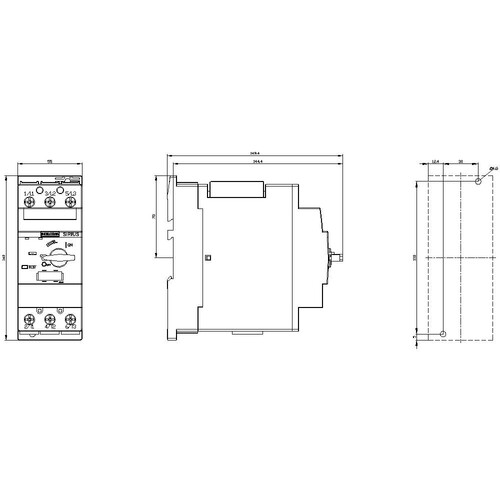 3RV23314EC10 Siemens Leistungsschalter, für Starterkombination, Bemessungsstrom Produktbild Additional View 3 L
