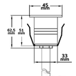 112230 Isoled LED Einbaustrahler, Edelstahl , 2W, 60°, IP67, 12V AC/DC, w Produktbild Additional View 1 S
