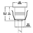 112230 Isoled LED Einbaustrahler, Edelstahl , 2W, 60°, IP67, 12V AC/DC, w Produktbild Additional View 2 S