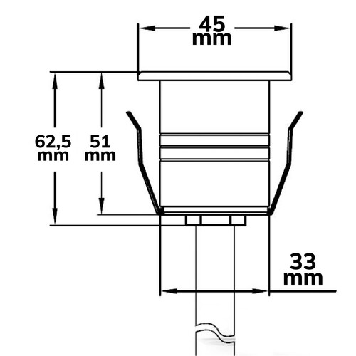 112230 Isoled LED Einbaustrahler, Edelstahl , 2W, 60°, IP67, 12V AC/DC, w Produktbild Additional View 1 L