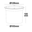 112213 Isoled LED Bodeneinbaustrahler, rund Edelstahl, IP67, 7W COB, 90°, warm Produktbild Additional View 2 S