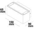 112199 Isoled LED Wandleuchte Up&Down, IP54, 4x3W CREE, anthrazit, warmweiß Produktbild Additional View 3 S