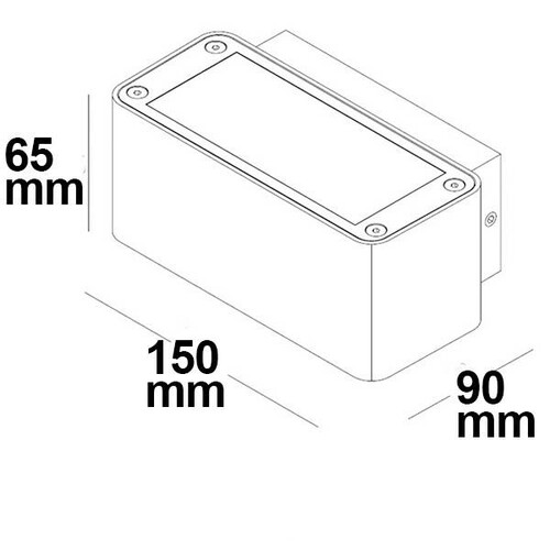 112199 Isoled LED Wandleuchte Up&Down, IP54, 4x3W CREE, anthrazit, warmweiß Produktbild Additional View 3 L