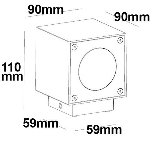 112190 Isoled LED Wandleuchte Up&Down IP54, 2x3W CREE, anthrazit, warmweiß Produktbild Additional View 2 L