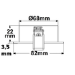 111571 Isoled Einbaustrahler BRUSH TWO, quadr., Gu5,3, Alu, schwenkbar Produktbild Additional View 1 S