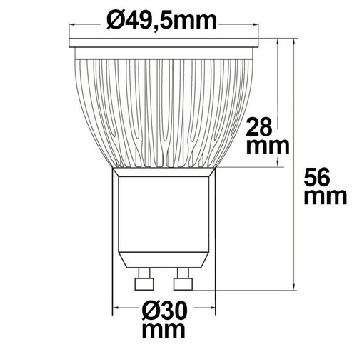 112337 Isoled GU10 LED Strahler 6W Glas diffuse, warmweiß Produktbild Additional View 2 L