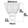 112339 Isoled MR16 LED Strahler 6W Glas diffuse, warmweiß Produktbild Additional View 2 S