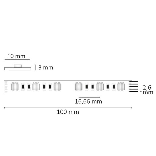 112714 Isoled LED SIL Flexband, 24V, 19W, IP20, RGB+WW 4in1 chip Produktbild Additional View 1 L