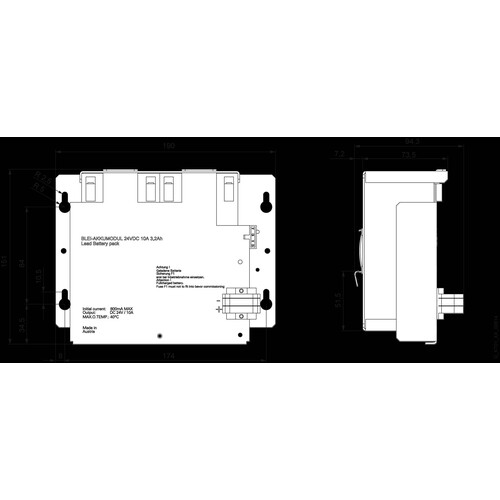 6EP1935-6MD11 Siemens SITOP AKKU Modul 24V/3,2 AH mit wartungsfreien verschlos Produktbild Additional View 2 L