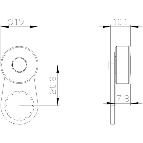 3SE5000-0AA21-1AJ0 Siemens Schwenkhebel für Positionsschalter 3SE52 Metallhebel Produktbild Additional View 2 L