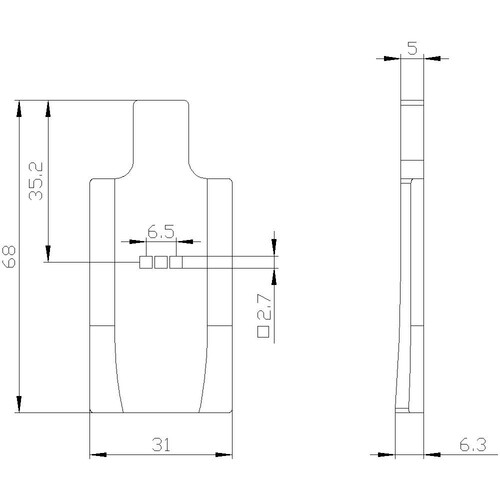 3SE5210-1AA00 Siemens LED-Deckel für Positionsschalter Kunststoff 3SE52 Produktbild Additional View 2 L