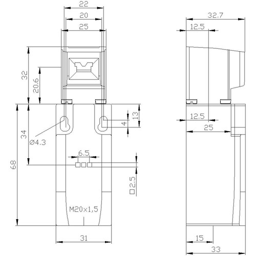 3SE5232-3RV40 Siemens Sicherheitspositionsschalter mit getren Produktbild Additional View 3 L