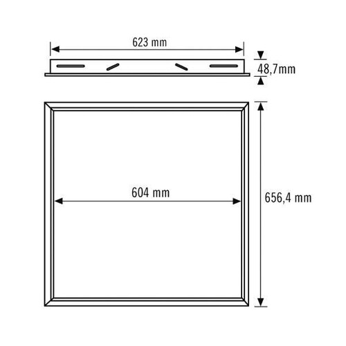 EQ10113093 Esylux PNLNOV11 Deckeneinbau NOVA Deckeneinbaurahmen 625 Produktbild Additional View 1 L