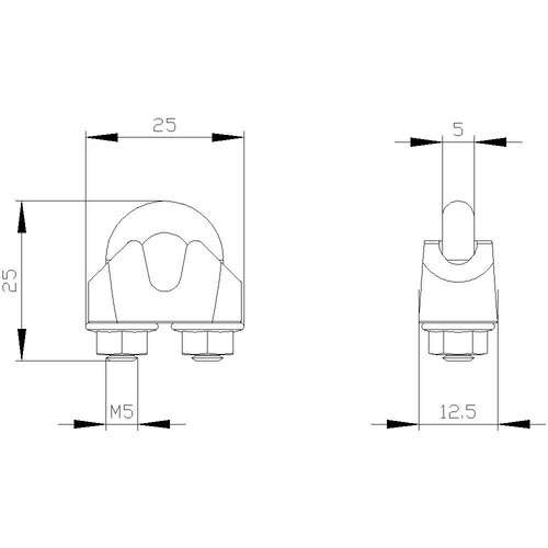 3SE7942-1AA Siemens Seilklemme, 5mm, Verpackung im Set (4 Stück) Produktbild Additional View 2 L